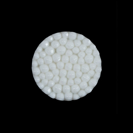 Off-White Beveled 3-Dimensional Dotted Shank-Back Button - 36L/23mm
