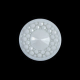 White 3-Dimensional Dotted Shank-Back Button - 36L/23mm