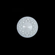 White 3-Dimensional Dotted Shank-Back Button - 24L/15mm
