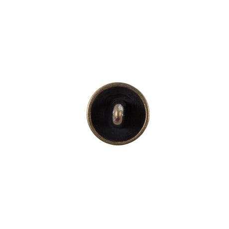 Antique Gold Etched Dome-Shaped Metal Button - 18L/11.5mm