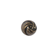 Antique Gold Etched Dome-Shaped Metal Button - 18L/11.5mm