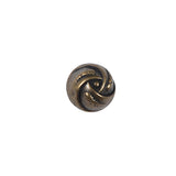 Antique Gold Etched Dome-Shaped Metal Button - 18L/11.5mm
