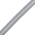 Silver and Black 1 Row Rhinestone Trimming - 1.25"