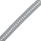 Silver and Black 1 Row Rhinestone Trimming - 1.25"