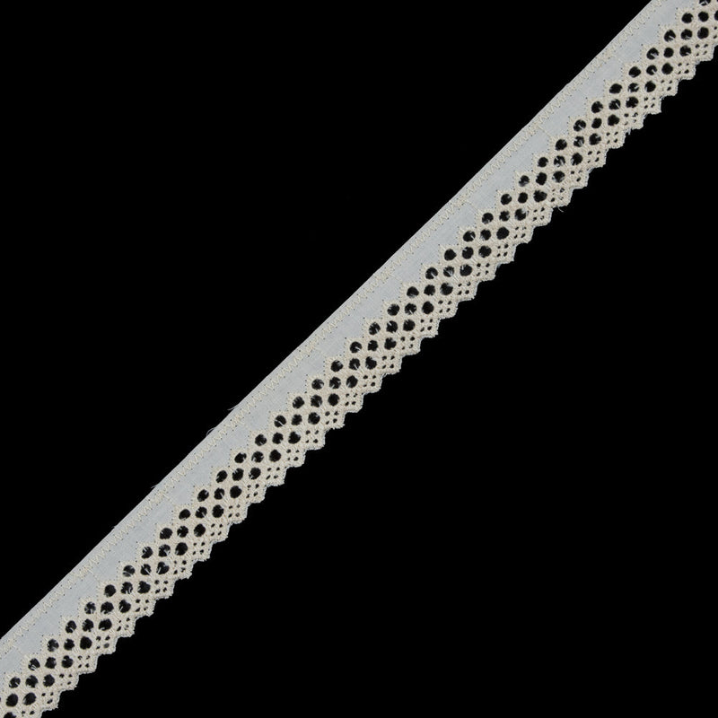 Beige Cotton Eyelet Trimming - 0.75"