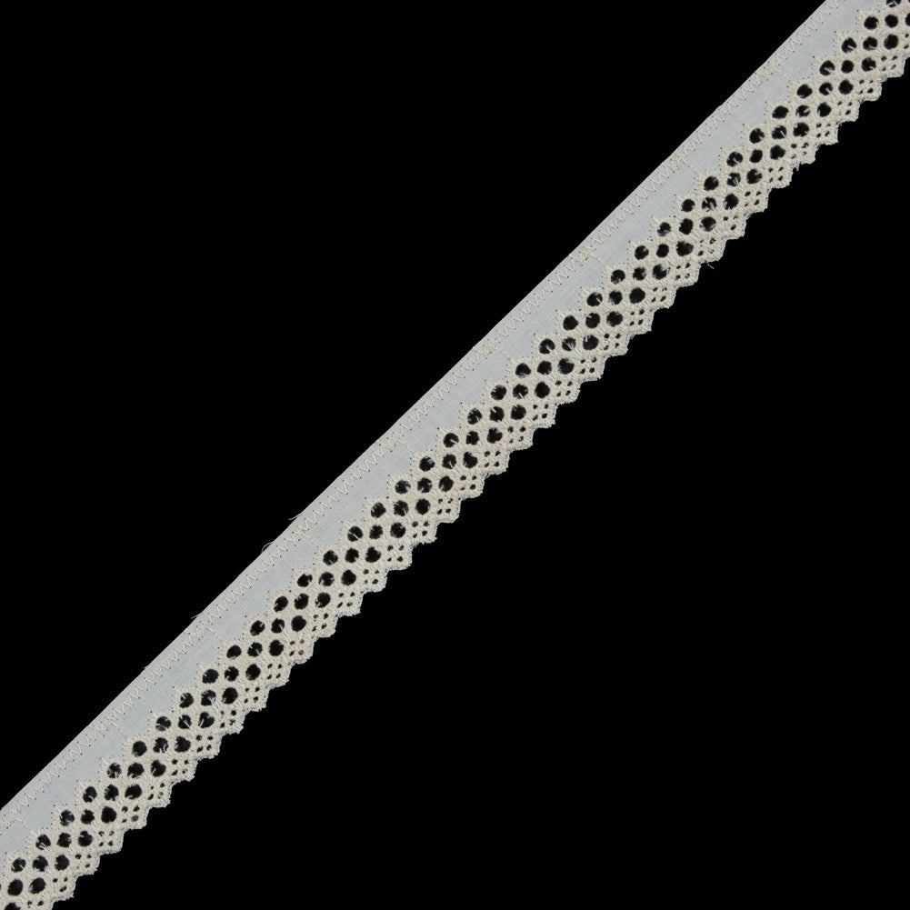Beige Cotton Eyelet Trimming - 0.75"