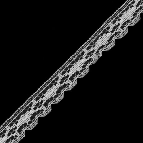 White Fine Lace Trim - 0.5"