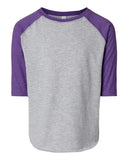 RADYAN® Toddler Baseball Fine Jersey Three Quarter Sleeve Tee