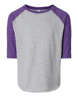 RADYAN® Toddler Baseball Fine Jersey Three Quarter Sleeve Tee - 3330