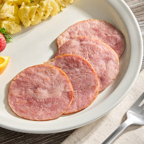 Smithfield 0.75 oz. Fully Cooked Canadian Style Bacon 2 lb. - 6/Case