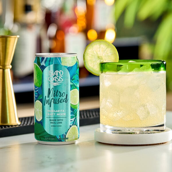 Island Oasis Nitro Infused Margarita Craft Mixer 8.4 oz. - 24/Case