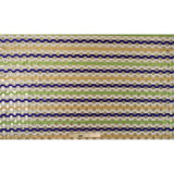 Deep Blue, Jasmine Green and Metallic Gold Polka Dotted and Striped Brocade
