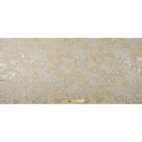 Metallic Silver and Sea Mist Abstract Floral Brocade/Jacquard