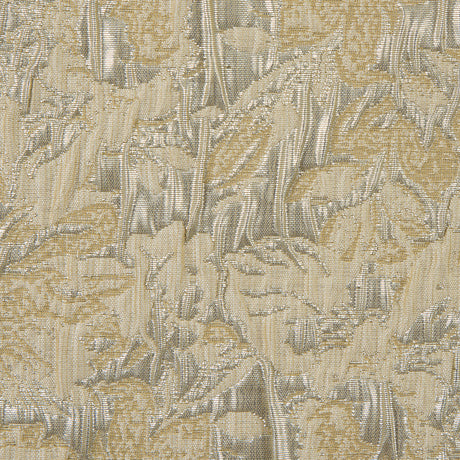 Metallic Silver and Sea Mist Abstract Floral Brocade/Jacquard