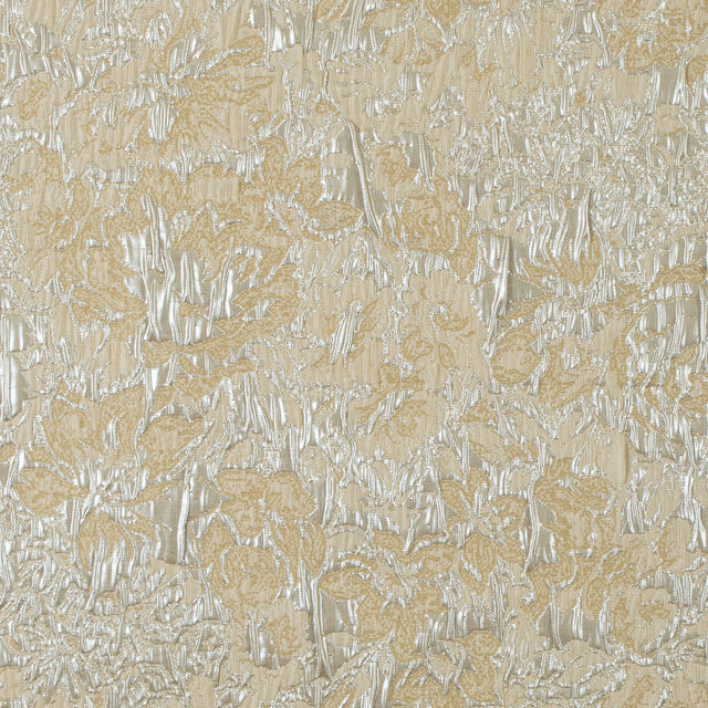 Metallic Silver and Sea Mist Abstract Floral Brocade/Jacquard