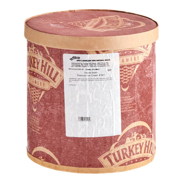 Turkey Hill Vanilla Bean 10.25% Butterfat Ice Cream 3 Gallon