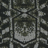 Rifle Green Tribal Printed Silk Chiffon