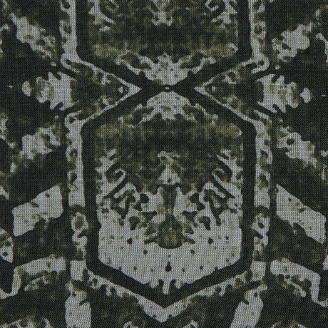 Rifle Green Tribal Printed Silk Chiffon