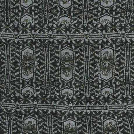 Rifle Green Tribal Printed Silk Chiffon