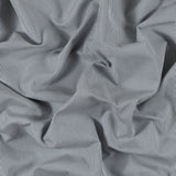 White and Cool Gray Striped Polyester Woven