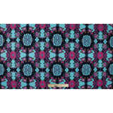 Pink and Green Floral Polyester Jersey