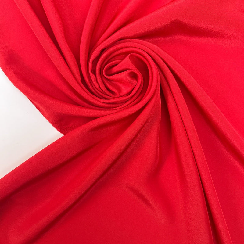 Polyester Crepe Fabric Red Shade