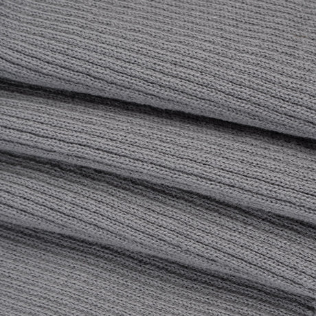 Silver Heavy Rib Knit Trim - 7" x 38"