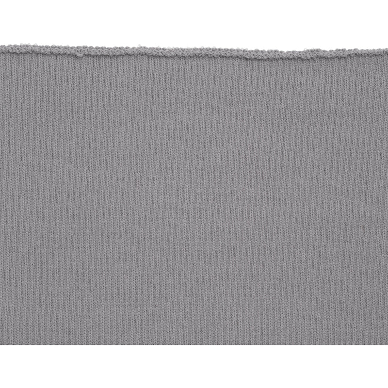 Silver Heavy Rib Knit Trim - 7" x 38"