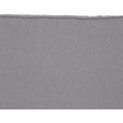 Silver Heavy Rib Knit Trim - 7" x 38"