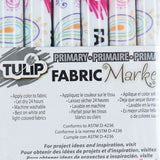 Tulip Fine Tip Primary Color Fabric Markers - 6 Pack