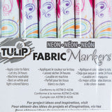 Tulip Fine Tip Neon Color Fabric Markers - 6-Pack