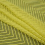 Citrus Lemon Chevron Burn-out Polyester Chiffon