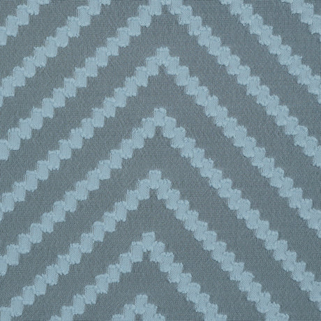 Light Pond Blue Chevron Burn-out Polyester Chiffon
