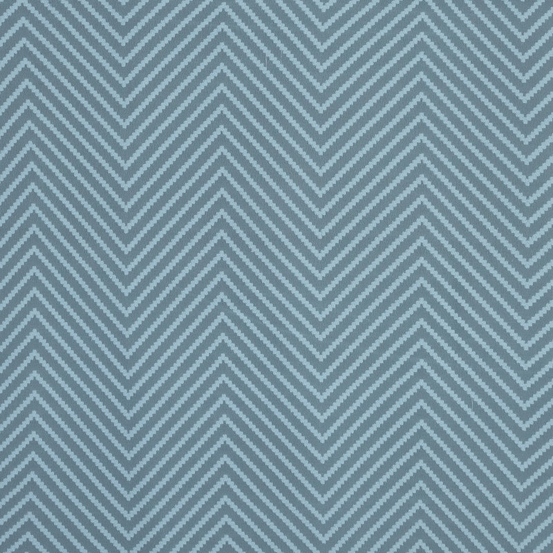 Light Pond Blue Chevron Burn-out Polyester Chiffon