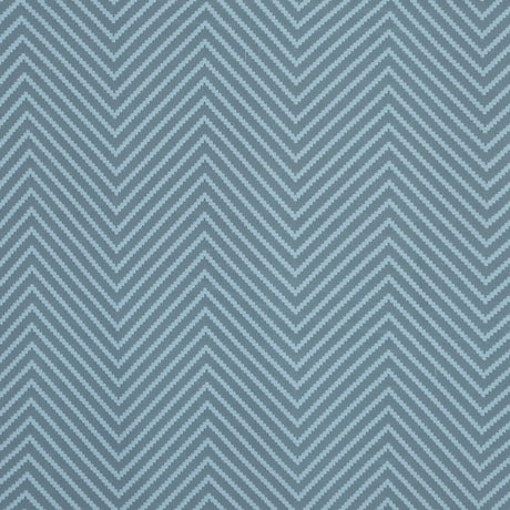 Light Pond Blue Chevron Burn-out Polyester Chiffon