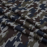 Waxy Camouflage Printed Stretch Polyester Shirting