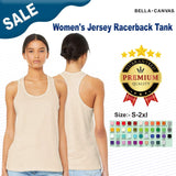 BELLA + CANVAS® Women's Jersey Racerback Crewneck Tank Top - 6008