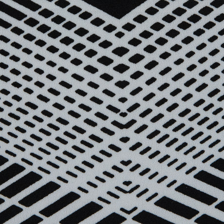 Black and White Geometric Polyester Jersey