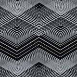 Black and White Geometric Polyester Jersey