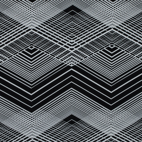 Black and White Geometric Polyester Jersey