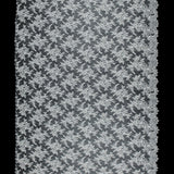 Corded Lace Panel With Finished Edges - Ivory Floral Fancy Border - 3 yards