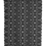 Lace with Finished Eyelash Edges - Black Geometric