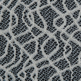 Corded Lace with Eyelash Edges - Ivory Abstract