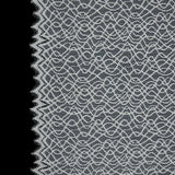 Corded Lace with Eyelash Edges - Ivory Abstract