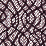Corded Lace with Eyelash Edges - Fig Abstract