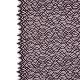 Corded Lace with Eyelash Edges - Fig Abstract