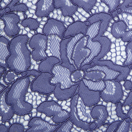 Re-Embroidered Lace Panel - Purple Floral