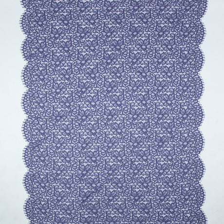 Re-Embroidered Lace Panel - Purple Floral