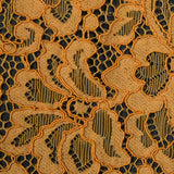 Re-Embroidered Lace Panel - Butterscotch Floral
