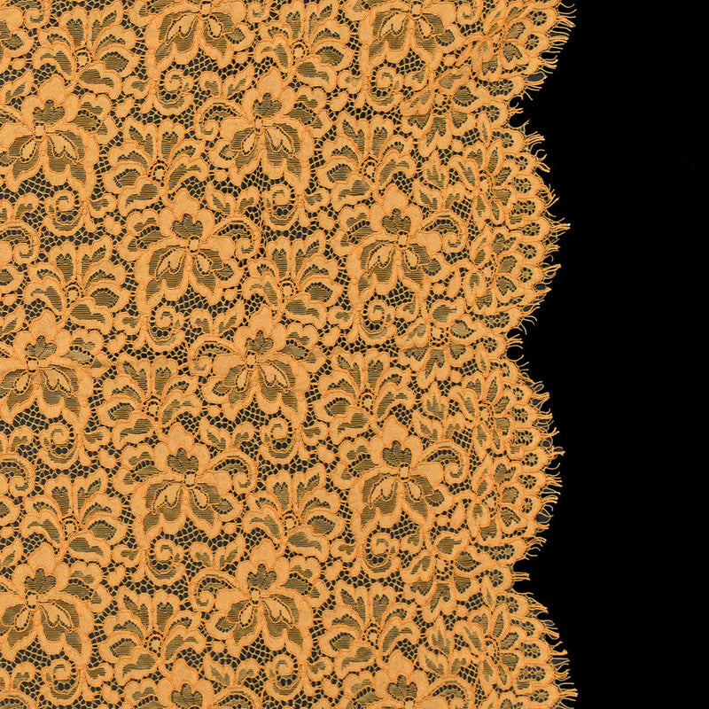 Re-Embroidered Lace Panel - Butterscotch Floral